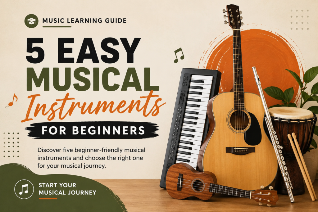 5 easy musical instruments for beginners