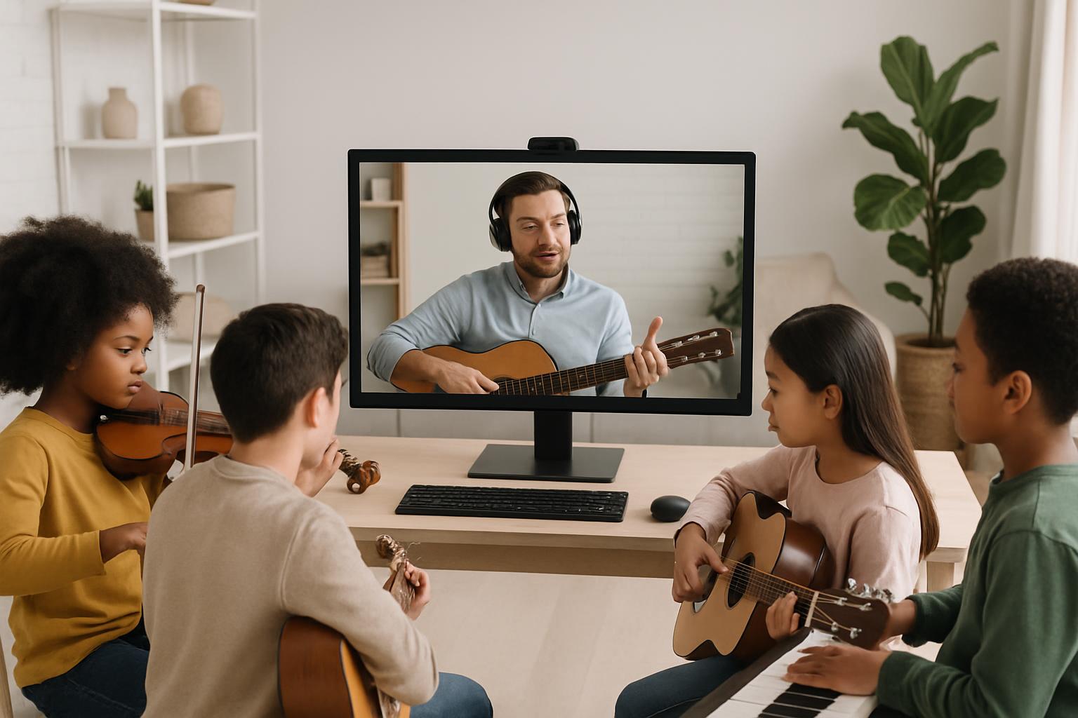 Online music classes with live music instruction