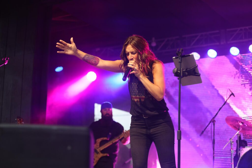Vocalist performing on stage