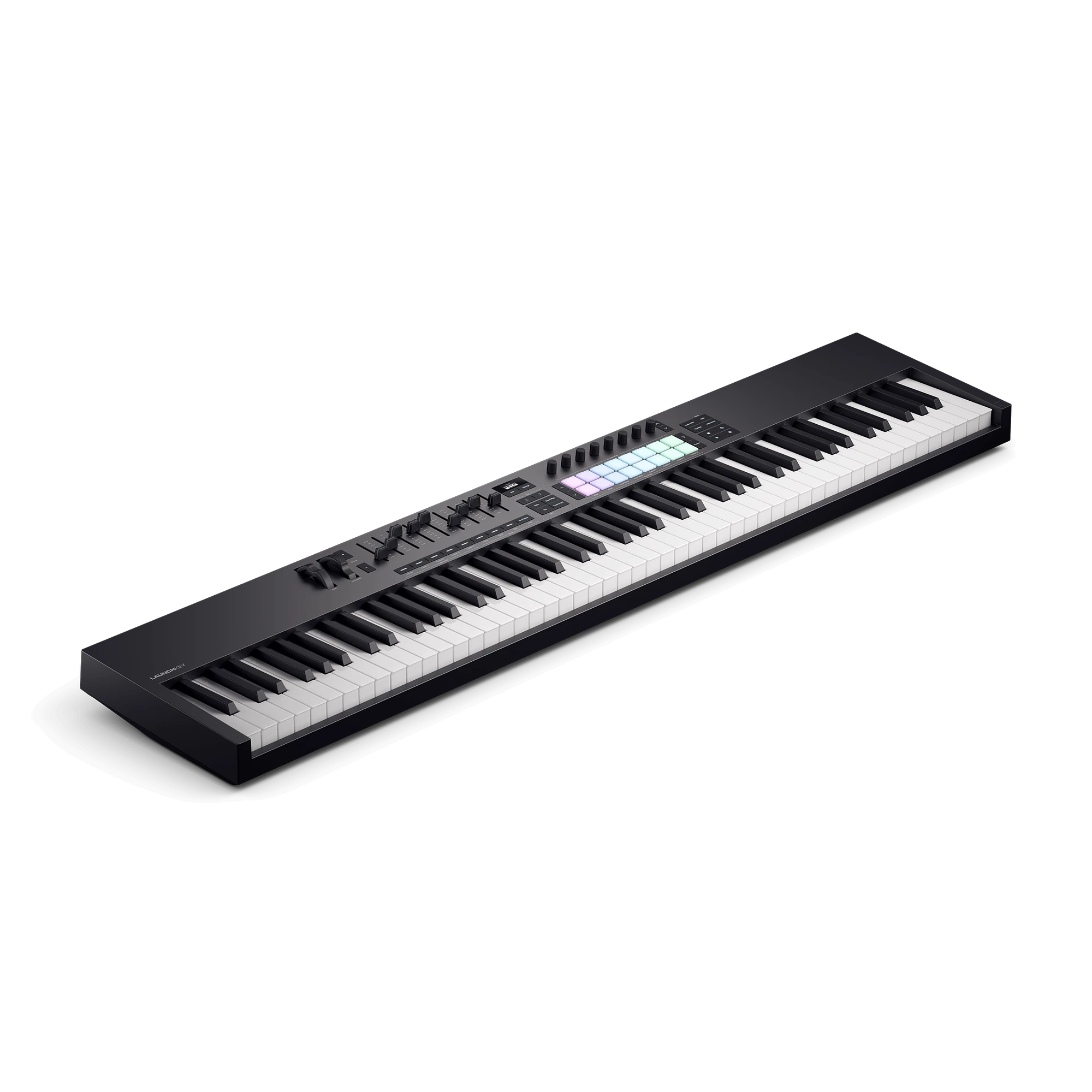 Music production equipment and keyboard setup in a professional studio
