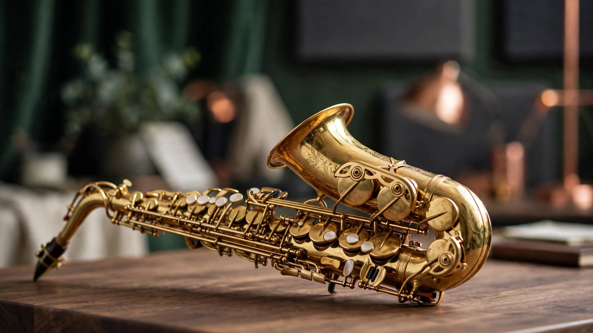 Yamaha YAS-25 alto saxophone displayed as an example of the alto saxophone type