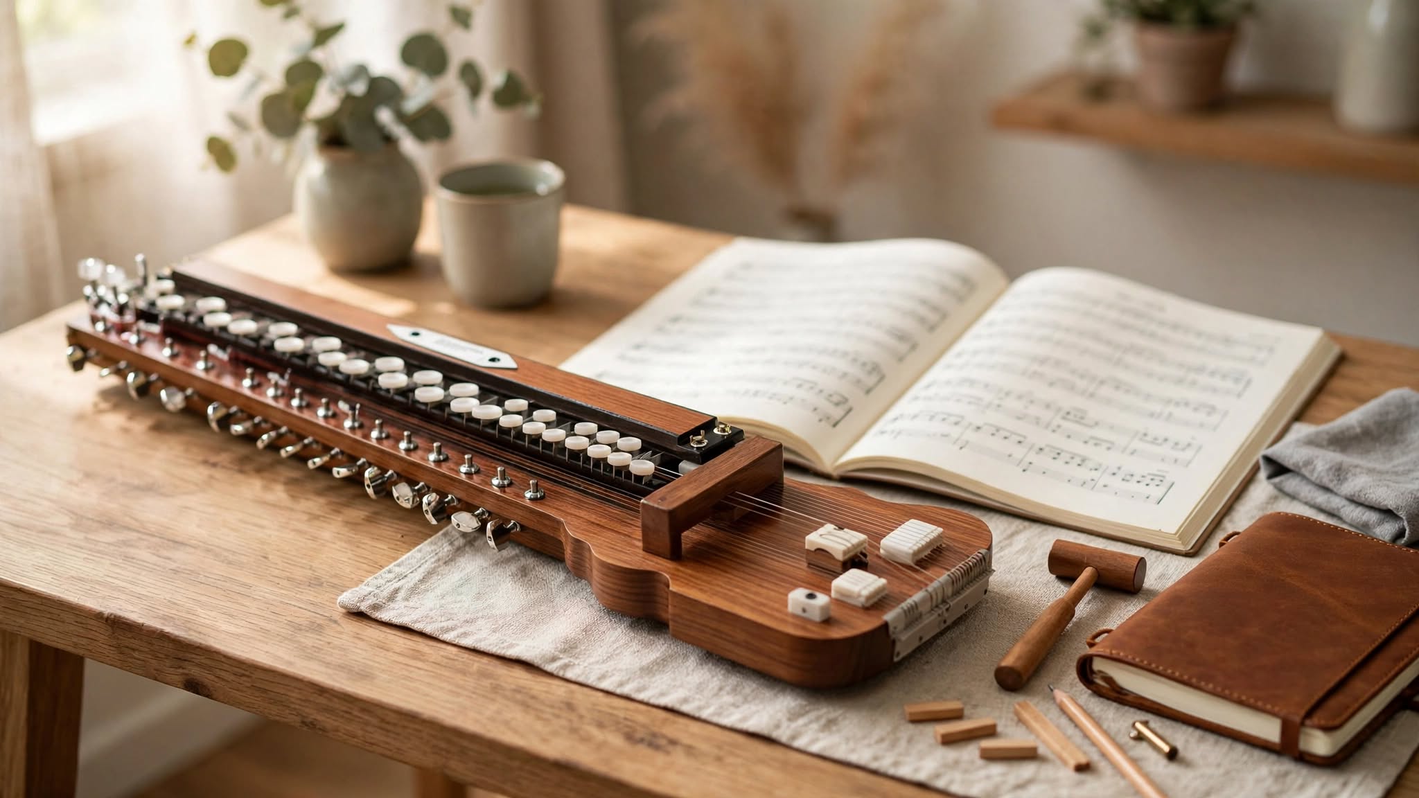 Bulbul Tarang Taishokoto related keyboard string instrument