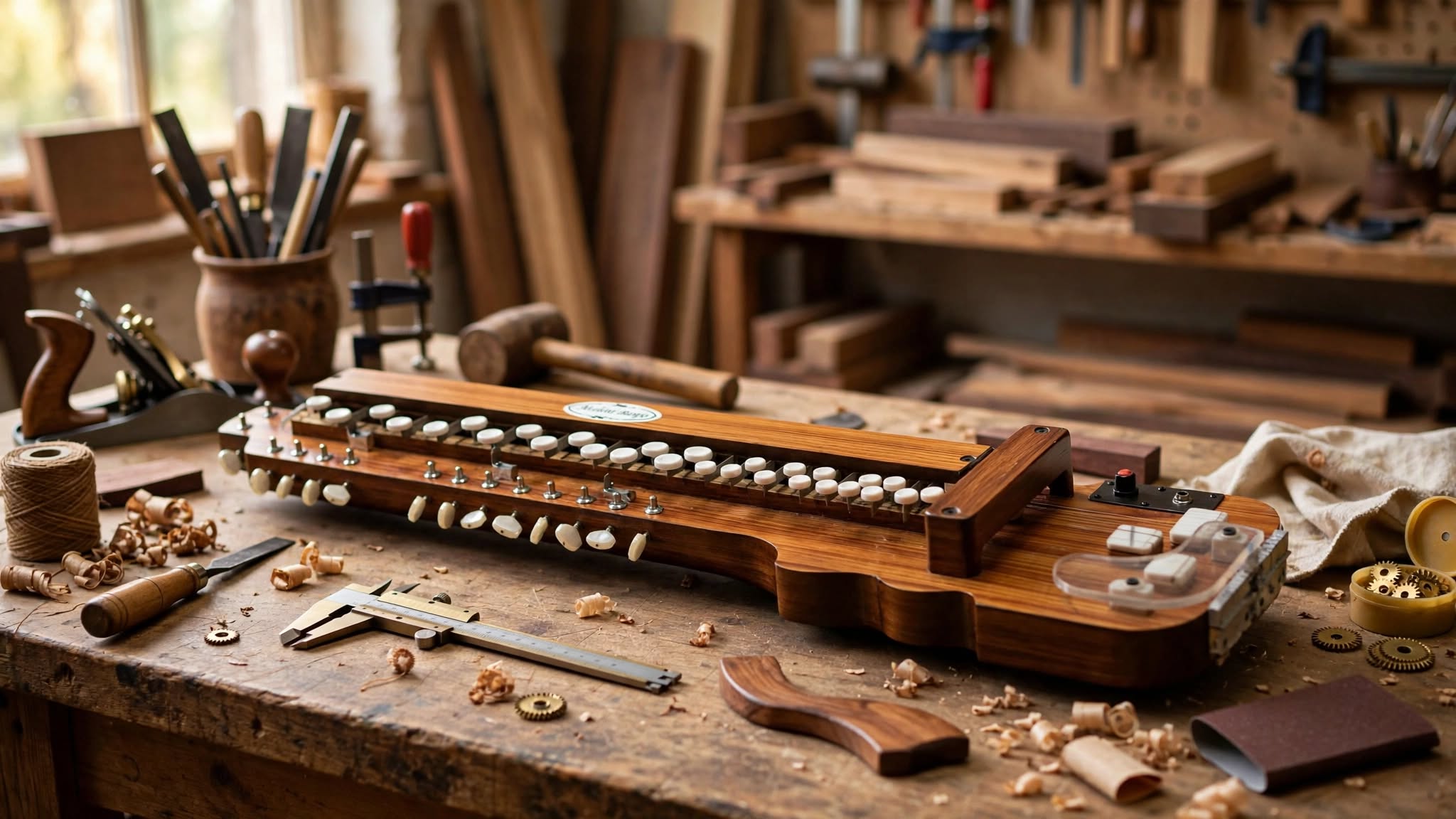 Musician practising a string instrument