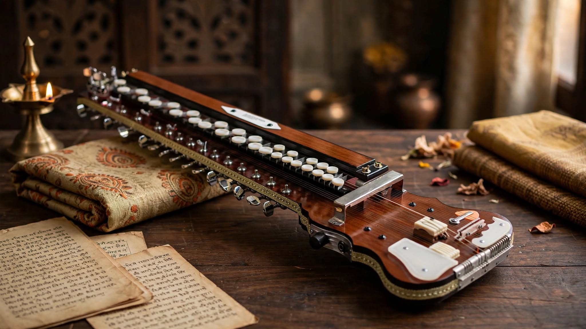 Bulbul Tarang with keyboard style keys