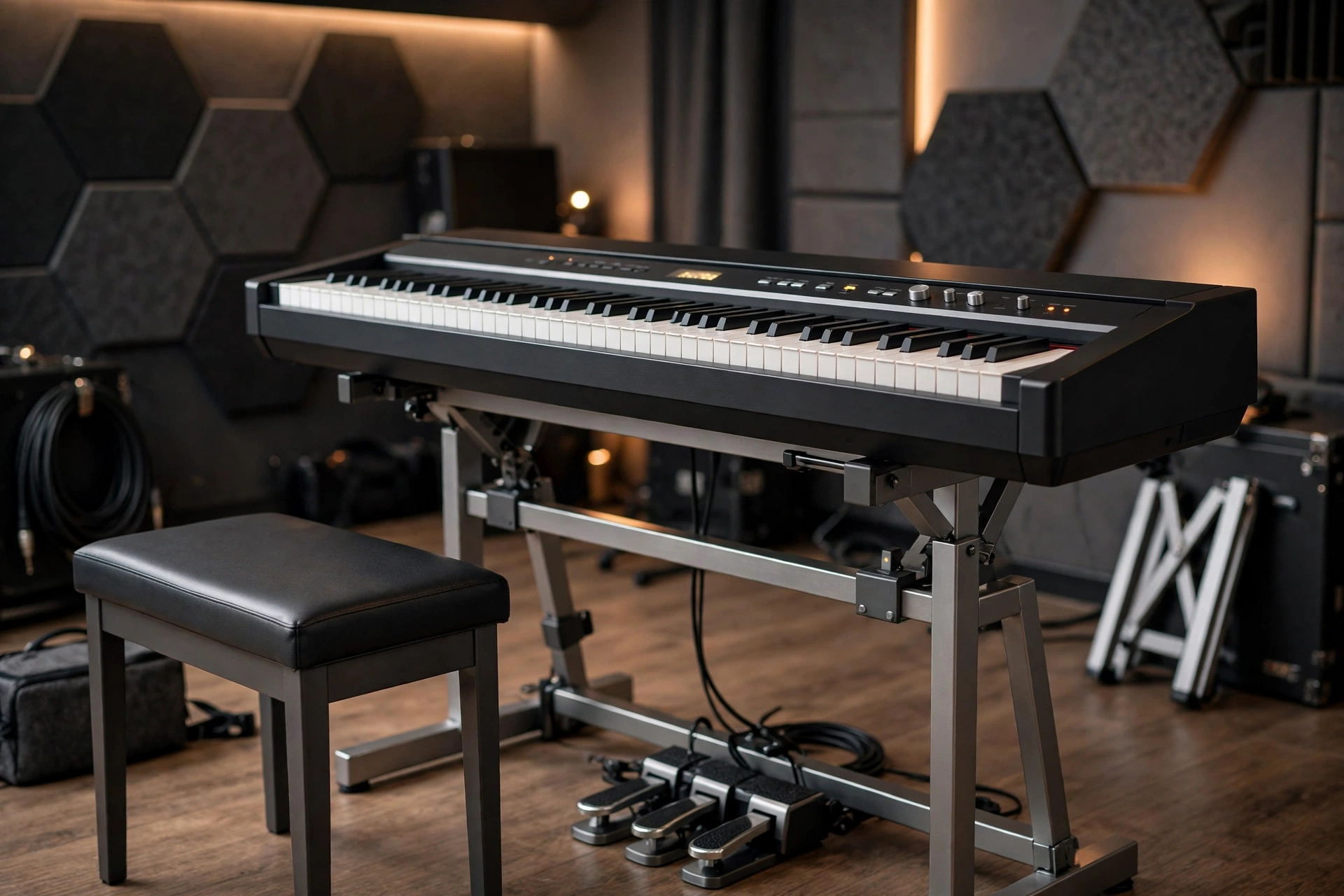 Digital piano keyboard used for music performance