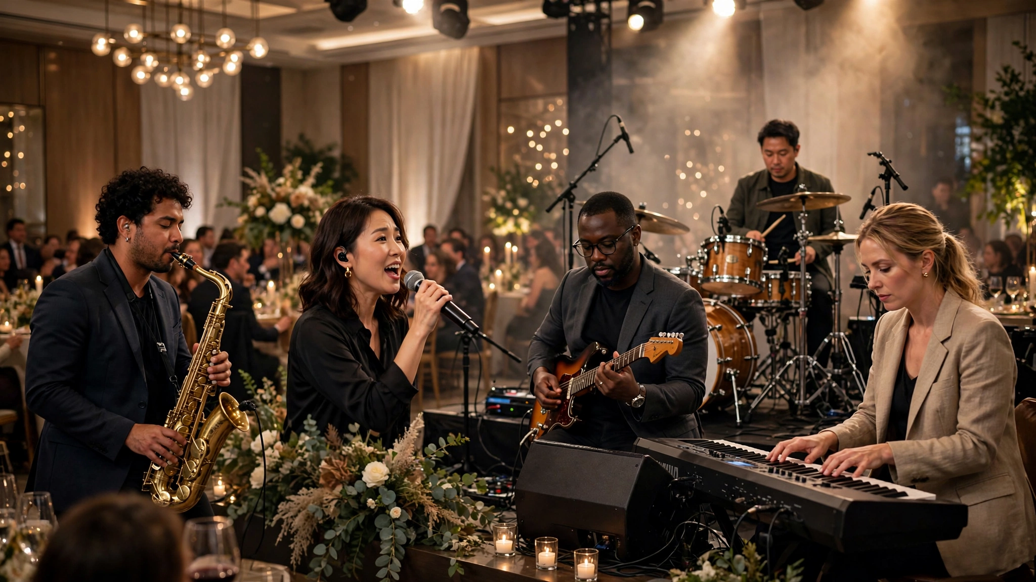 Live musicians performing for corporate, wedding and private event entertainment