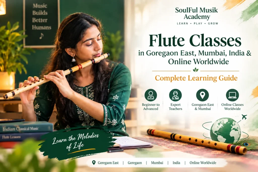 Flute classes in Goregaon East Mumbai and online worldwide at SoulFul Musik Academy