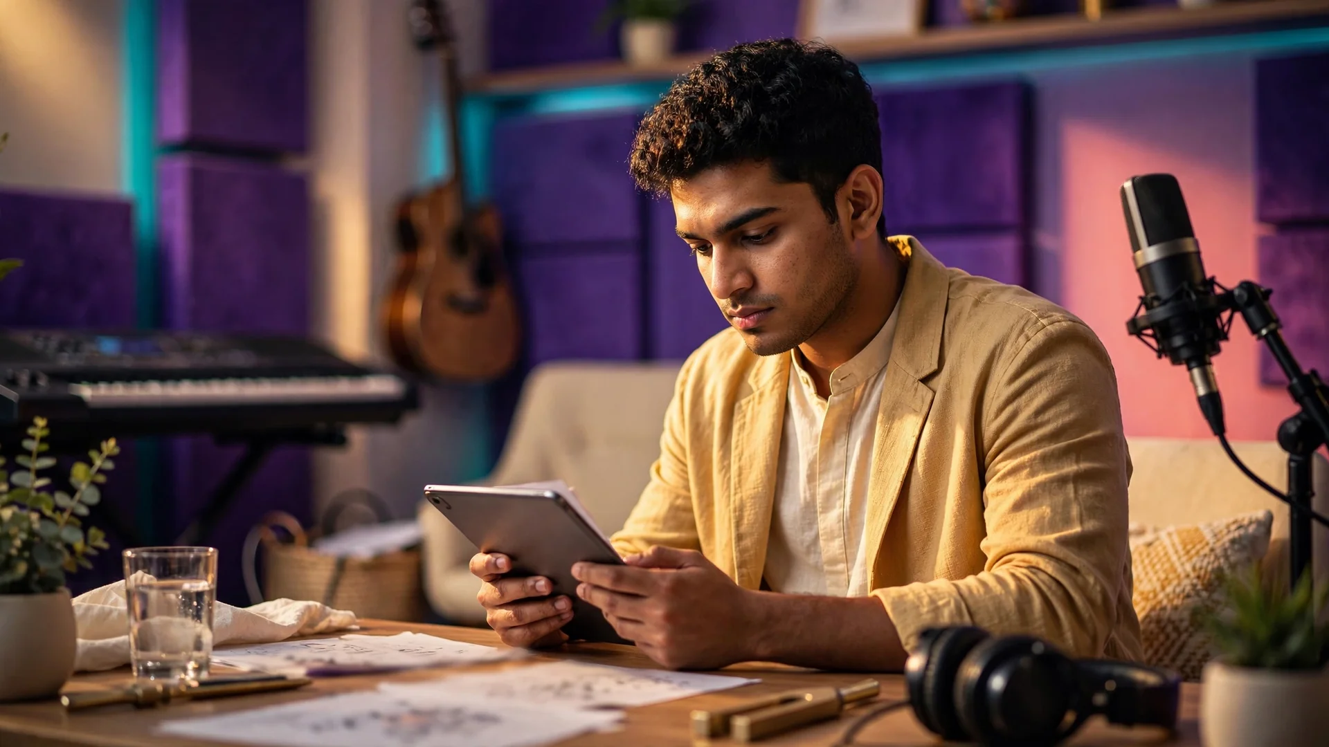 Singer selecting a suitable song for Indian Idol audition preparation and vocal performance