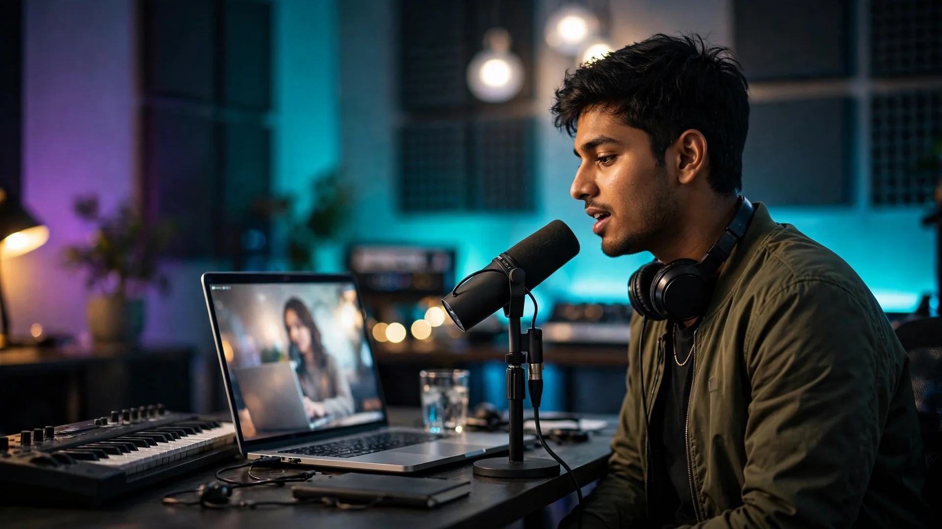 Online singing audition preparation with remote vocal coaching and practice