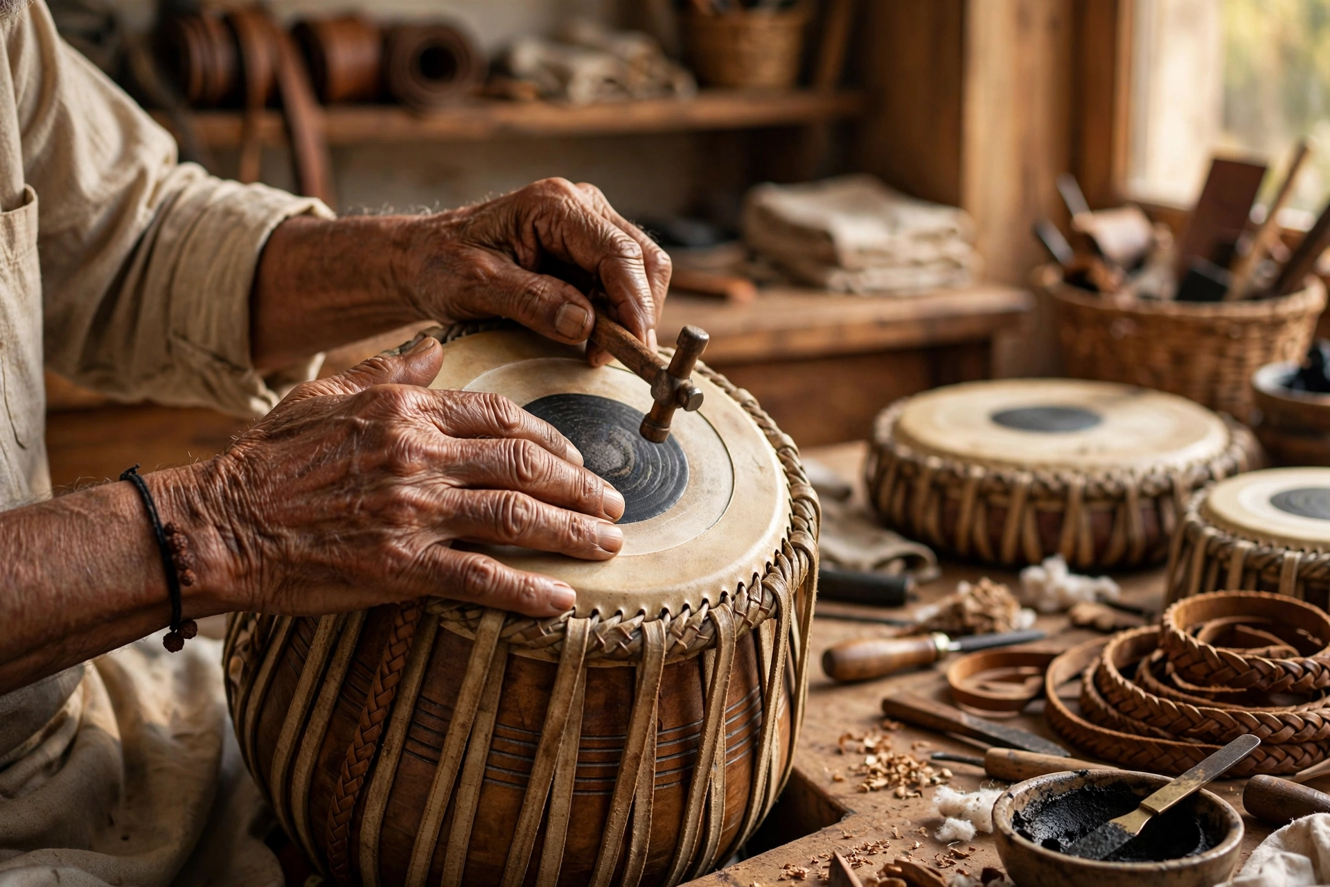 Tabla tuning maintenance and repair