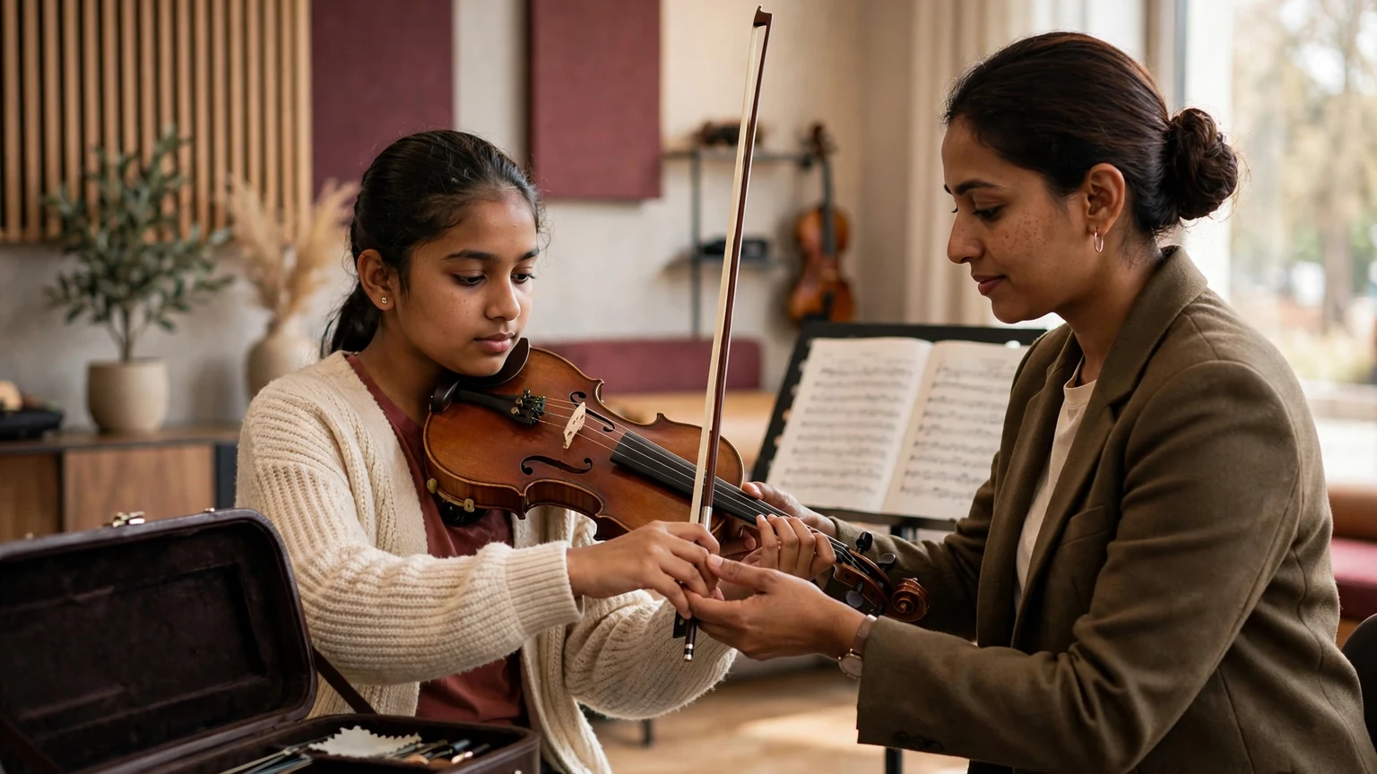 Violin classes for beginners and students learning music